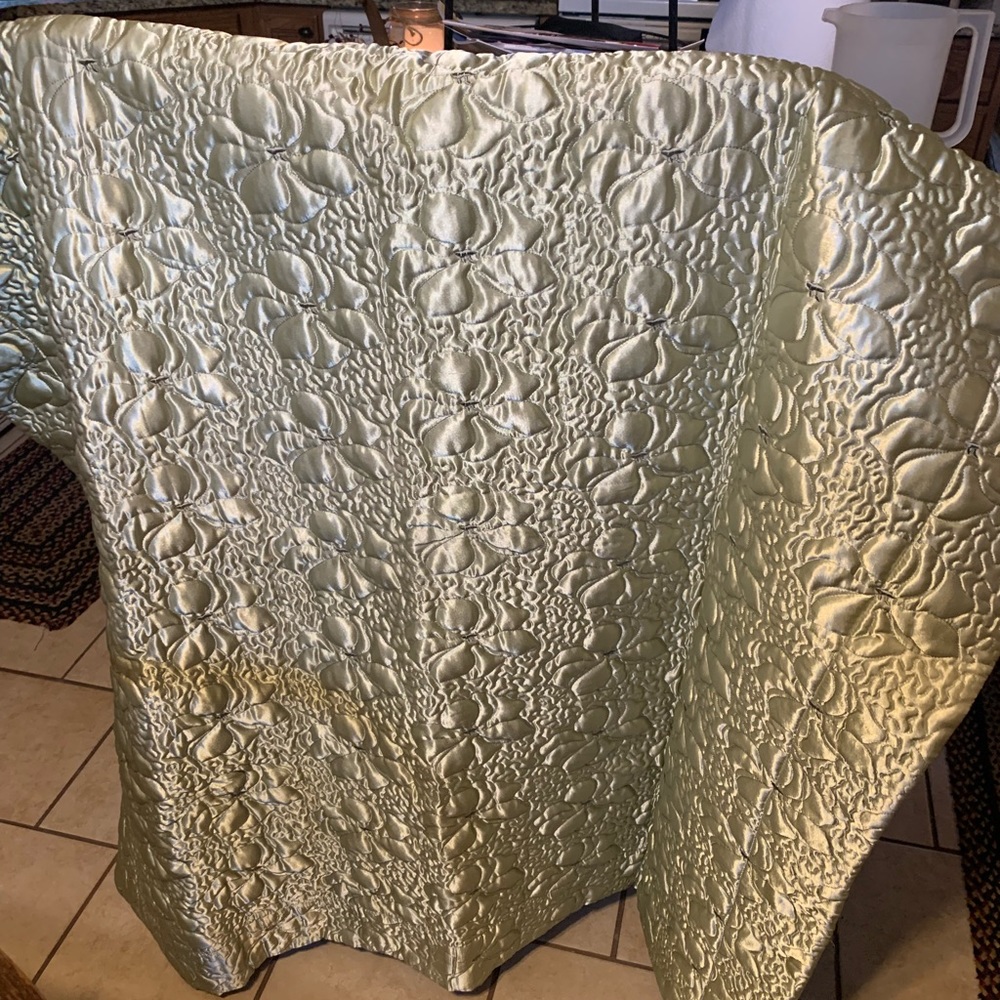 Sage green throw